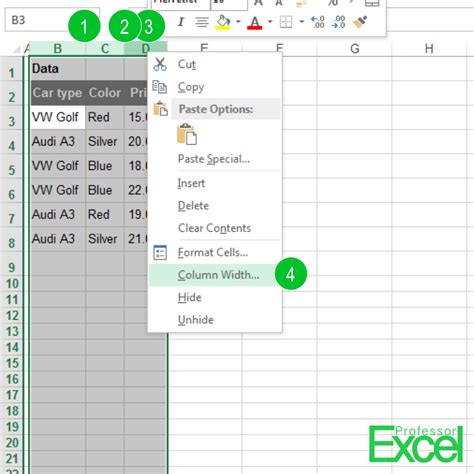 how to distribute rows in excel